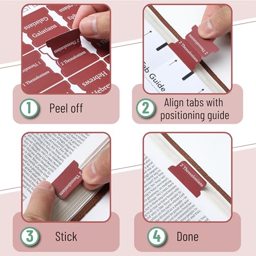 Mr. Pen- Laminated Bible Tabs, 75 pcs, Easy-to-Read & Apply - color: Mahogany