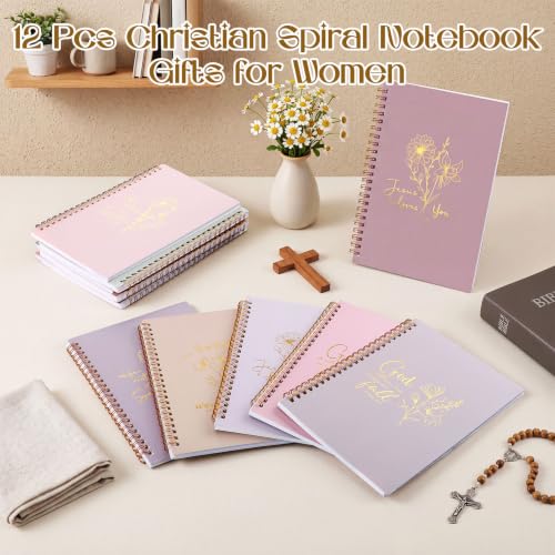 Supervitae 12 Pack Christian Journals Notebooks Gifts for Women,Aesthetic - style: Aesthetic