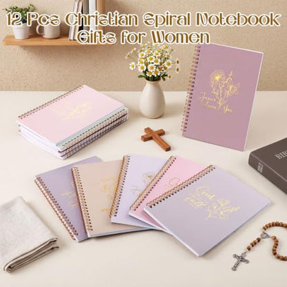 Supervitae 12 Pack Christian Journals Notebooks Gifts for Women,Aesthetic - style: Aesthetic