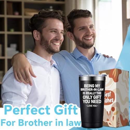 Fufandi Brother in Law Gifts - Christmas Gifts for Brother in Law - Birthday Fathers Day Gift for Brother in Laws - Tumbler Cup - color: Brother in law-Black