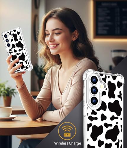 for Samsung Galaxy S26 Case - Black Cow Print - color: Black Cow Print, size: Galaxy S26