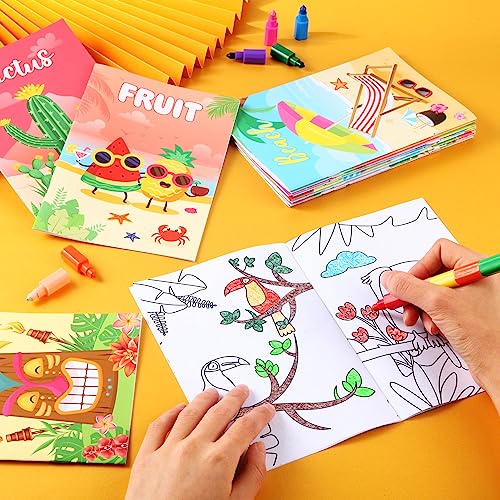 BenLouis 60Pcs Summer Mini Coloring Books Bulk for Kids Party Favors - style: Summer