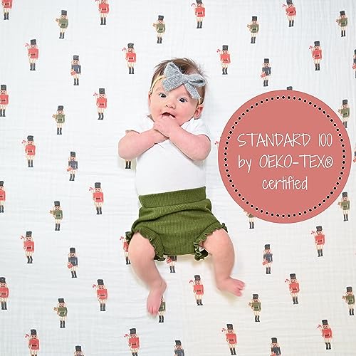 LollyBanks Muslin Swaddle Blankets, 100% Organic Cotton Receiving Blanket - color: What's Cracking