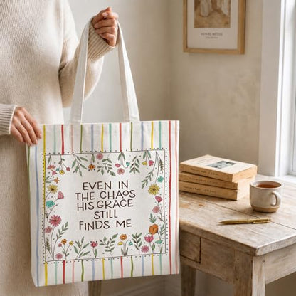 Christian Tote Bag - color: Colorful Flower