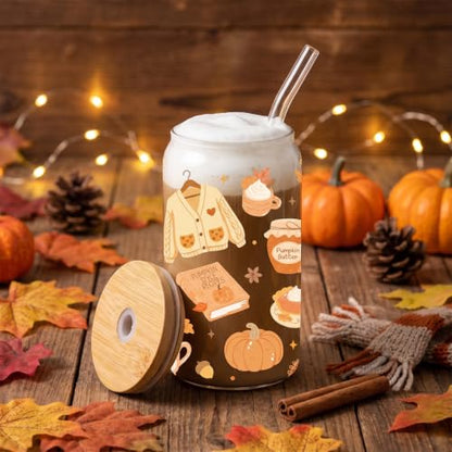 Fall Reading Tumbler Pumpkin Spice Cup with Lid Straw - style: fall reading