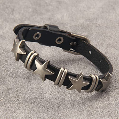 Jeilwiy Punk Rock Gothic Black Rivet Leather Spiked Necklace Collar Neckband Leather Choker Necklace for Women Mom Gifts Adjustable - color: HGB117
