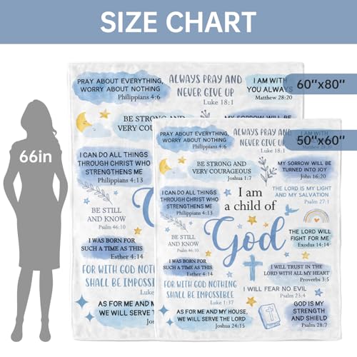 Baptism Gifts for Boys, Christian Blanket, Teen Boy Gifts Trendy Stuff - color: Blue, size: 80*60IN