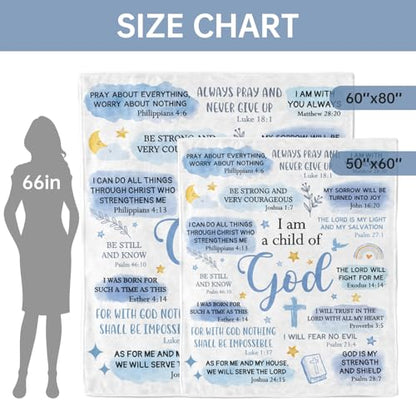 Baptism Gifts for Boys, Christian Blanket, Teen Boy Gifts Trendy Stuff - color: Blue, size: 80*60IN