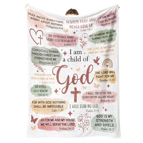 Christian Gifts for Women, Christian Blanket, Birthday Gifts for Women - color: Red Brown, size: 50*60IN