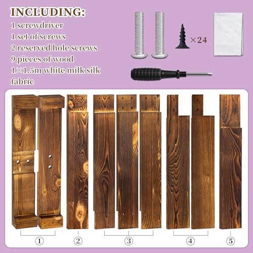 GOSR 71" Extra Large Wood Standing Cross, Wooden Wedding Arch Style