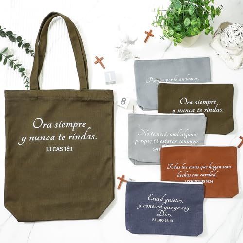 Paterr 20 Pcs Christian Tote Makeup Bag - color: Neutral Color, style: Classic Spanish