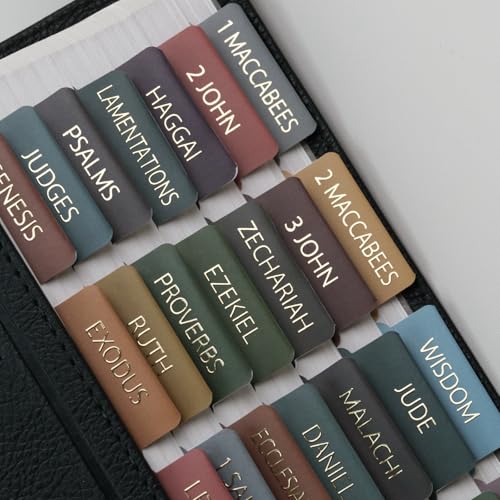 UPAFEXXI-Bible Tabs with Book Summaries, 3D Gold Foil Embossed Lettering - color: Boho2