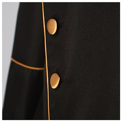 Men's Cassock Choir Short Cassock Minister Robe Clergy Pulpit Liturgical Church Top Coat - color: Gold, size: X-Large