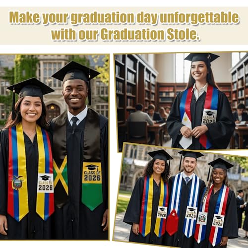 National Flag Graduation Stole Sash - 72" Long Unisex Honors Stole for Students - color: Nigeria