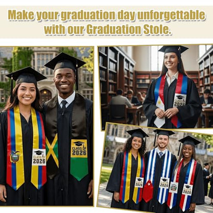 National Flag Graduation Stole Sash - 72" Long Unisex Honors Stole for Students - color: Nigeria
