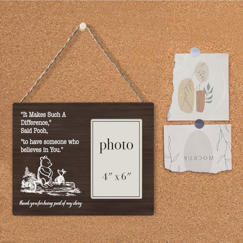 Pooh Bear Quote Teacher Picture Frame, Teacher Appreciation Gifts - color: Believe