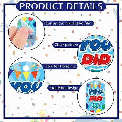 Soaoo 24 Pcs Student Incentives Dog Tags Necklace with Metal Chains