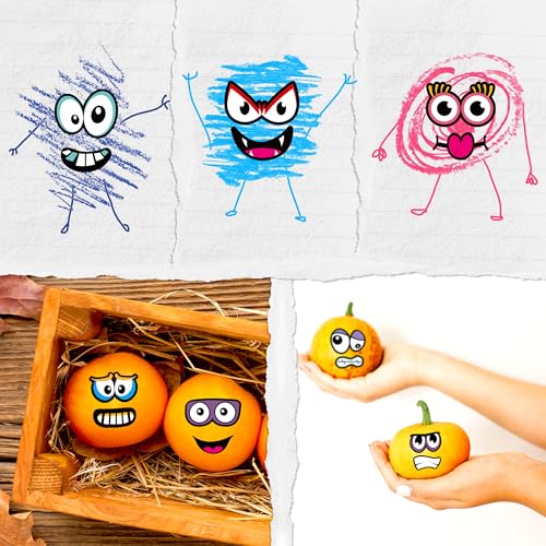 LINAYE Eyes Face Scribble Stickers 24 Sheets Stickers Bulk - style: Eyes Mouth 24 Sheets