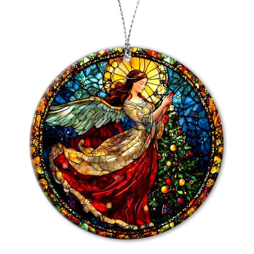 Guardian Angel Suncatcher Gifts for Women, Angle Christmas Ornaments 2026 - color: Angel Suncatcher