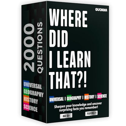 Trivia Card Games for Adults — Family Board Games for Teens and Adults - color: 2. 4 Set