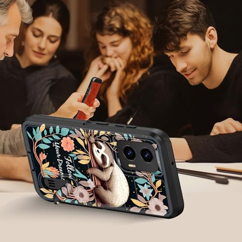 for Moto G Stylus 5G 2024 Case Built in Kickstand,Heavy Duty Protective Shockproof 3-Layer Full Body Rugged Phone Cover for Motorola Moto G Stylus 5G 2024,Cute Baby Sloth On The Tree - color: Cute Baby Sloth On The Tree