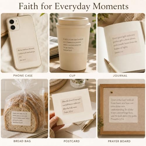 Bible Verse Stickers, 100pcs Vintage Christian Scripture Stickers