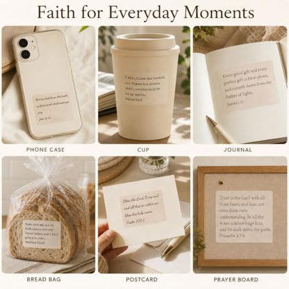 Bible Verse Stickers, 100pcs Vintage Christian Scripture Stickers