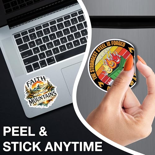[3PCS] Faith Can Move Mountains Sticker Christian Sunset Mountain Lake - color: Faith Can Move Mountains