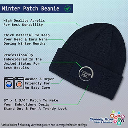 Speedy Pros Patch Beanie Chaplain Pray Christ Jesus Christ Faith Skull Cap Hats for Men & Women Winter Hats One Size - color: Navy Design Only