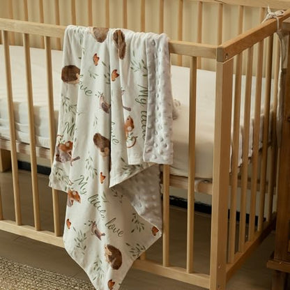 Fleece Baby Blankets for Girls & Boys, Infant Toddler Blanket - color: Gray Jungle Animal