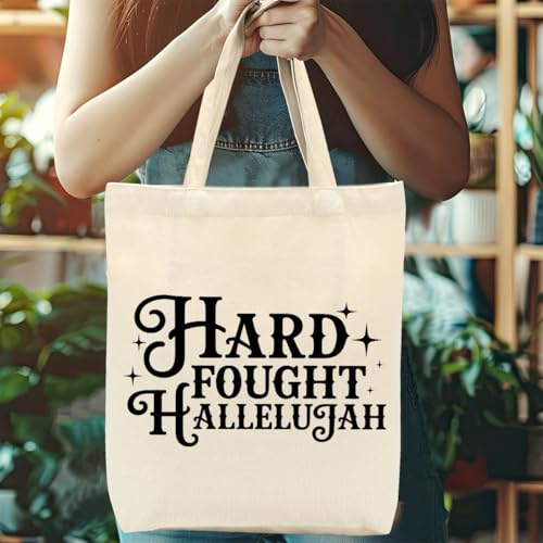 Christian Gifts for Women, Floral Faith Canvas Tote Bag, Faith Gifts for Women Mom Inspirational - color: Christian 769