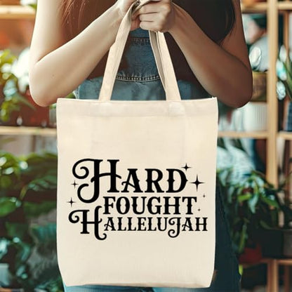 Christian Gifts for Women, Floral Faith Canvas Tote Bag, Faith Gifts for Women Mom Inspirational - color: Christian 769