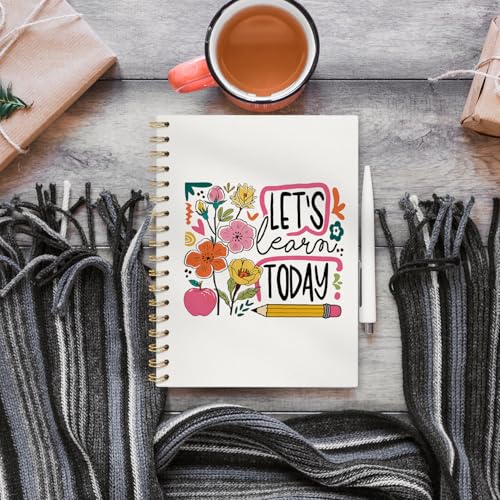 VONTP Teacher Floral Gifts Spiral Notebook Journal, 5.5x8.3 Inch - color: 003-teacher