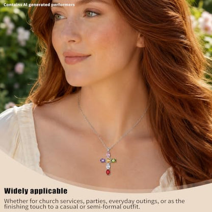 Colorful Crystal Rainbow Symbol Pendant Alloy Clavicle Necklace - color: Silver