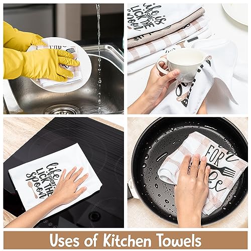 R HORSE 5Pcs Funny Kitchen Towels Funny Saying Dish Towel Baking Lover Gift - color: Fun Kitchen