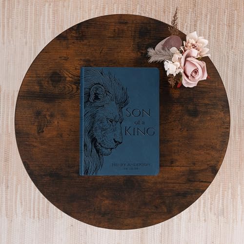 Personalized NASB Wide-Margin Bible, Son of a King Lion Design, Custom Engraved Name, Christian Gift, Baptism Gift, Bible Gift for Him