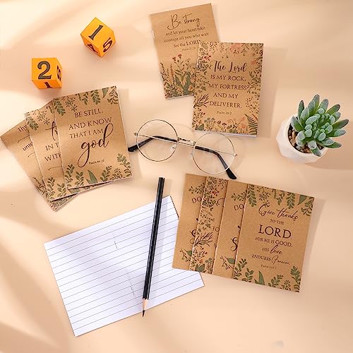 Ctosree 100 Pcs Prayer Journal Bulk, Mini Bible Verse Notebooks