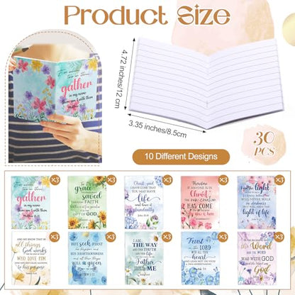 Kinlop 30 Pcs Christian Gifts for Women Small Prayer Journals, Floral - style: Floral