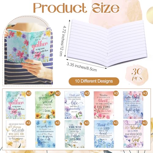 Kinlop 30 Pcs Christian Gifts for Women Small Prayer Journals, Floral - style: Floral