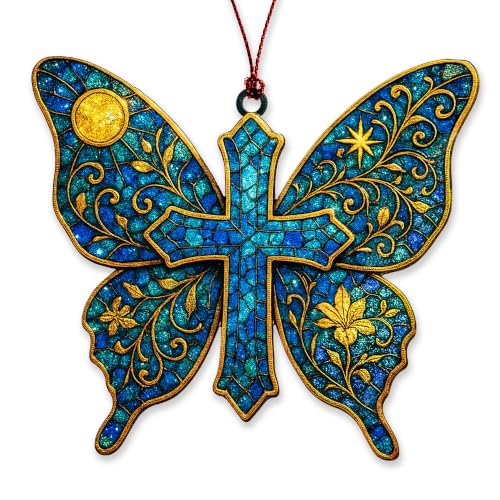 Butterfly Gifts for Women – Butterfly Suncatcher Inspirational Spiritual Gifts for Women 2026 for Christmas Mothes Day, Christian Gift Religious Gift Women Birthday Gifts, Valentines, Mothers Day - color: Butterfly 2