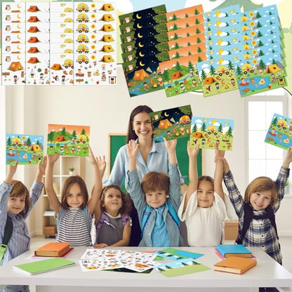 Marspark 24 Set Summer Camp Stickers Bible Scene DIY Craft Kit VBS - style: Summer Camp