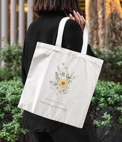 Inspirational Christian Bible Verse Foral Tote Bag for Women - color: Bible3