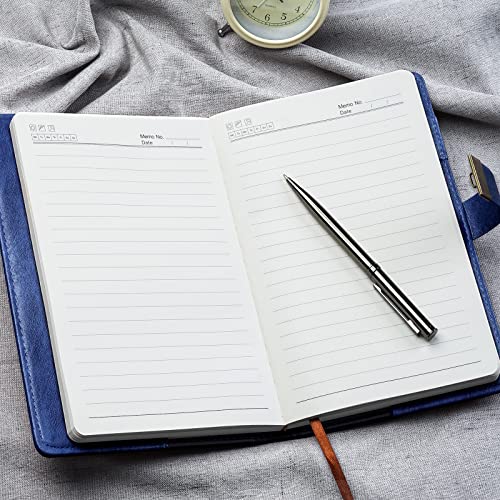 WEMATE Diary with Lock, A5 PU Leather Journal with Lock 240 Pages Blue - color: Blue