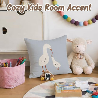 Nursery Decor Pillow Covers 18x18,Kids Room Throw Pillow Cover - color: Goose