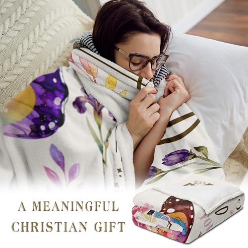 Christian Gifts for Women, Religious Blanket with Butterfly