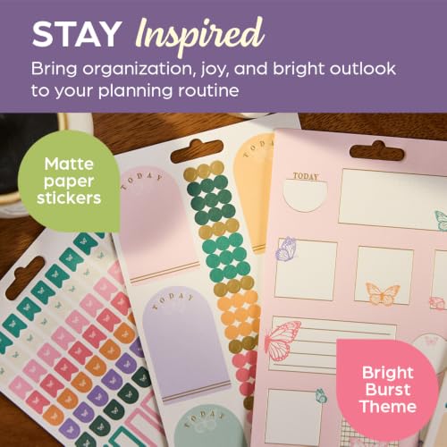 Happy Planner Classic Sticker Pack for Planners, 15 Sheets - color: Bright Burst