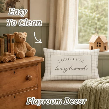 Long Live Boyhood Boy Nursery Decor 12x20 Pillow Cover, - color: Long Live Boyhood1 Retro-2x20