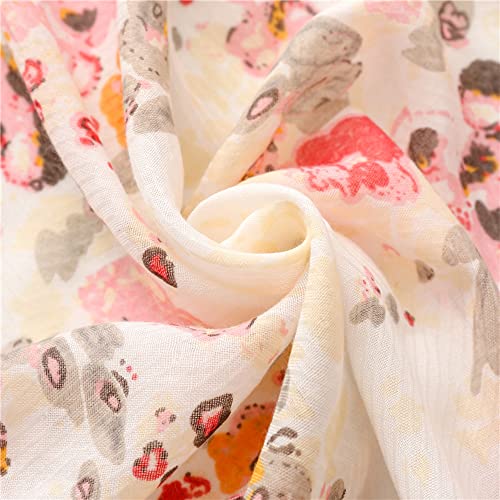 Yeieeo Boho Scarf for Women Lightweight Floral Printed Scarf Fall Winter Fashion Fringed Shawl - color: Floral 28