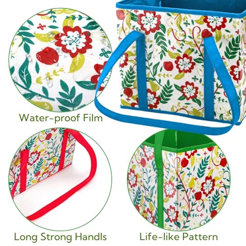 4 Pack Reusable Grocery Bags, Large Heavy-Duty Shopping Tote