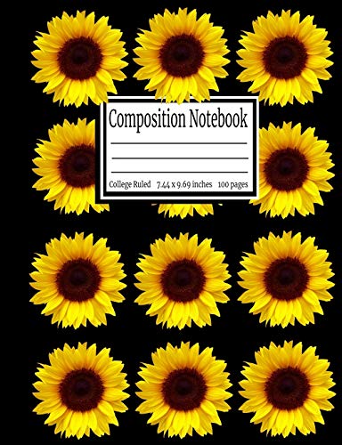 Composition Notebook: College Ruled 7.44 x 9.69 in, 100 page book for girls, kids, school, students and teachers